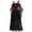 Red, variant on Fartey Women's Renaissance Gothic Dresses Off Shoulder Lace Batwing Sleeve Sling Dress Medieval Steampunk Dresses Dressy Casual Lace up Corset Dress,S