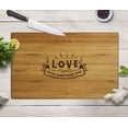 thumbnail image 4 of Koyal Wholesale Valentine's Day Laser Engraved Large Bamboo Wood Cutting Board, Love Above Everything Else, 1-Pack, 4 of 5
