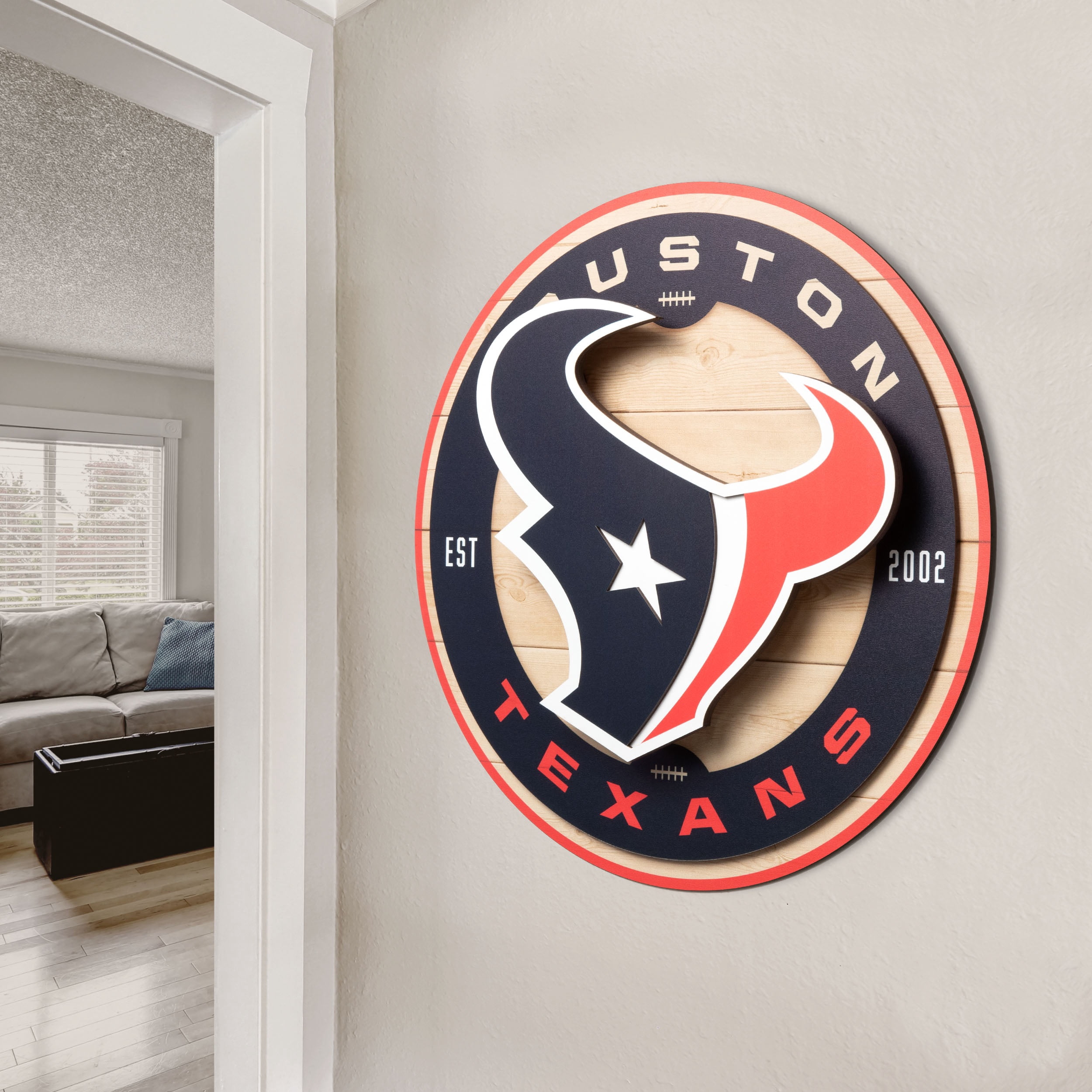 YouTheFan NFL Houston Texans 3DX Circle Wall Art