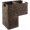 Espresso - Hyacinth, variant on Casafield Stair Step Basket with Handles, Whitewash - Woven Water Hyacinth Staircase Basket Storage Bin Organizer