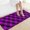 Purple and Black Checkered Pattern, variant on Blue and Black Checkered Pattern Non-Slip Bath Mat, Entryway Door Rug with Rubber Backing & Soft Surface, Water Absorbent Gifts for Bathroom Kitchen Entryway,20"x31.5"