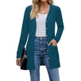 thumbnail image 4 of Fantaslook Fall Cardigan for Women Long Sleeve Open Front Cardigan Casual Button Down Coat with Pockets, 4 of 8