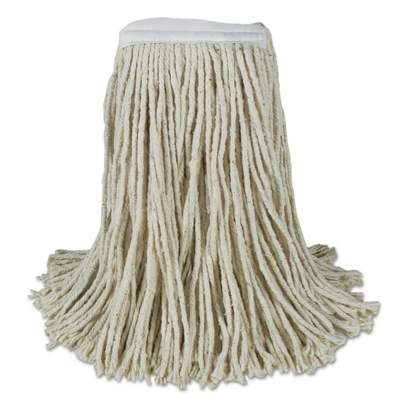 Boardwalk Mop Head, Cotton, Cut-end, White, 4-ply, 32 Oz. BWKCM20032