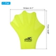 thumbnail image 2 of Uxcell 7 x 6 Inch Silicone Swimming Gloves, Webbed Swim Gloves for Aquatic Training, Yellow, 2 of 7
