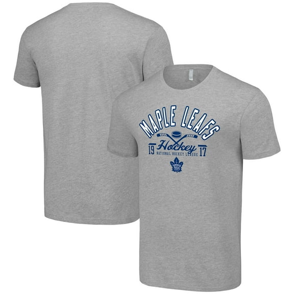 Men's Starter  Heather Gray Toronto Maple Leafs Half Puck T-Shirt