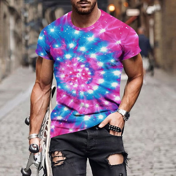 Tops para hombre, blusas y camisas de manga corta con cuello redondo para hombre, jersey informal de moda con estampado de cuello redondo para hombre, pantalones cortos deportivos para fitness, blusa
