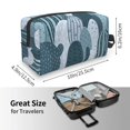 thumbnail image 4 of XMXT Large Capacity Makeup Bag, Cactus Hand Painted Blue Travel Toiletry Bags Zippers Storage Cosmetic Bag for Women Men, One Size, 4 of 9