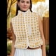 thumbnail image 5 of Chaleco de Cuadros para Mujer, Sin Mangas, de Forro , de Invierno, con Cuello Alto, Cremallera y Bolsillo en el Pecho. Amarillo L, 5 of 9