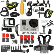 GoPro HERO3 White Edition Action Sport Wi-Fi Camera Camcorder With 35-In-1 Action Camera Accessory Kit- Refurbished