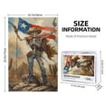 thumbnail image 4 of 1000 PCS Skeleton Cowboy & Star Spangled Flag - 1000 Piece Wooden Jigsaw,Wonderful Imagination,Fun Artwork For Adult,Featuring Exquisite And Retro Illustrations,Depicting A Patriotic Skeleton Cowboy, 4 of 6