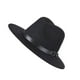 thumbnail image 2 of Qarigey Sombrero de ala ancha de fieltro, gorro Vintage para mujer, gorro cálido de invierno, accesorios de ropa de viaje para fiestas Sombreros negro, 2 of 8