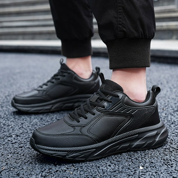 Pure black sports shoes sales