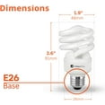 thumbnail image 6 of Xtricity Fluorescent Light Bulbs T2 Spiral CFL, 2700k Soft White, 13W, E26 Base, UL Listed, 6 of 6