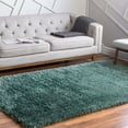 thumbnail image 4 of Infinity Collection Solid Shag Area Rug by Rugs.com ‚Äì Green 7' x 10' High-Pile Plush Shag Rug Perfect for Living Rooms, Bedrooms, Dining Rooms and More, 4 of 4