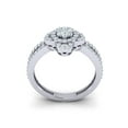 thumbnail image 3 of 0.5carat Round Cut Diamond Prong Women's Cluster Fancy Flower Ring Solid 10K Gold J SI2, 3 of 3