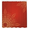 thumbnail image 3 of Ambesonne Mandala Shower Curtain, Radiant Romantic Design, 69"Wx70"L, Earth Yellow Vermillion, 3 of 3