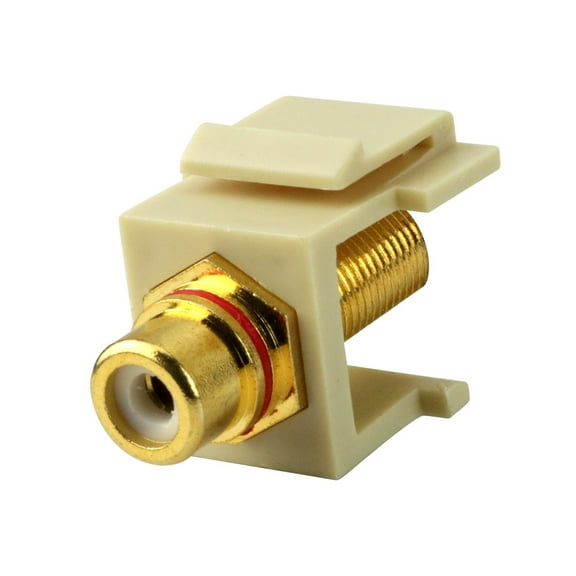 Skywalker Brand — Keystone F Female to RCA Female Connector Insert (Red Band | Ivory)