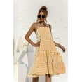 thumbnail image 2 of Women's Fashion Cool Stripped Spring Ruffle Slip Dress, 2 of 4