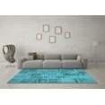 thumbnail image 3 of Ahgly Company Indoor Rectangle Patchwork Light Blue Transitional Area Rugs, 7' x 10', 3 of 4