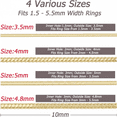 thumbnail image 3 of Supertina Ring Size Adjuster for Loose Ring Silicone Ring Guard for Women Men Four Different Size 12 Pack Gold, 3 of 7
