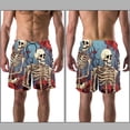 thumbnail image 3 of luoweisi Men's Beach Shorts Quick Dry Swim Trunks with Mesh Lining Skeleton XL, 3 of 5