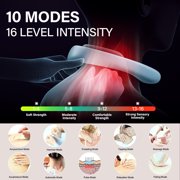 Neck Massager with heat, Electric Pulse Neck Massager for Pain Relief, Remote Control Wireless Neck Massager with 10 Modes