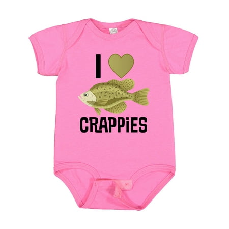 

Inktastic Crappie Fishing I Love Crappies Gift Baby Boy or Baby Girl Bodysuit