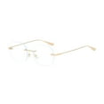 thumbnail image 2 of Gazechimp Eye Glasses Blue Light Blocking Flat Mirror for Adult Work Screens Shopping Game Gold Frame, 2 of 8
