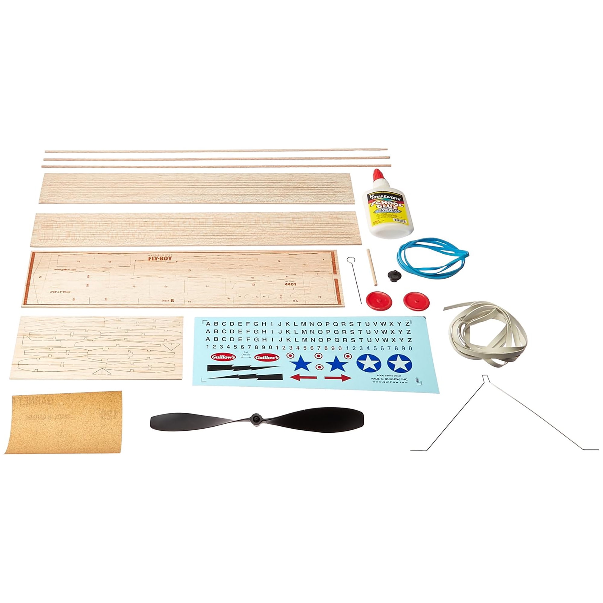 Guillow's: Build-N-Fly Model Kit - Flyboy 4000 - Level 4 Learning Series, All-In-1 DIY Airplane Construction Project, Laser Cut Balsa Wood, Craft Set