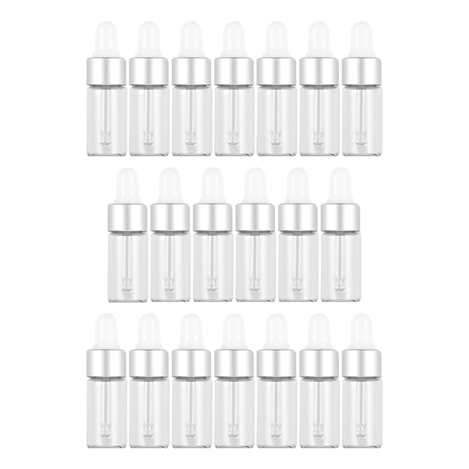 20 Pieces glass Dropper Bottles Empty Refillable Dispenser Containers