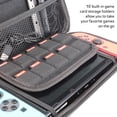 thumbnail image 5 of Nintendo Switch Case, TJS Dual Layer Hybrid Shock Absorbing Impact Resistant Rugged Slim Armor Case Cover Carbon Fiber Back Hard TPU Inner Layer For Nintendo Switch (Black), 5 of 6
