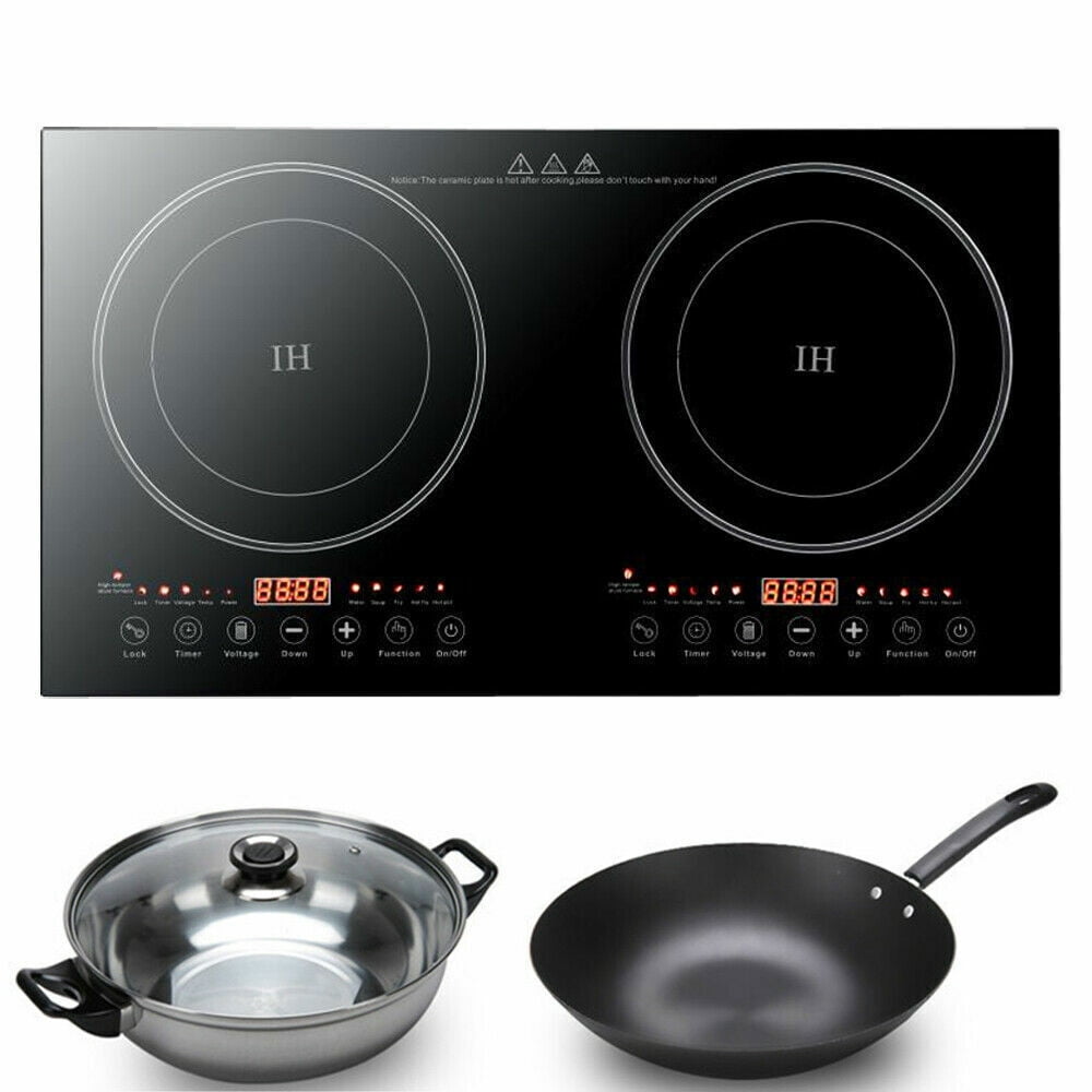 Portable Induction Cooktop Countertop 2400W Dual Cooker Burner Stove Hot Plate