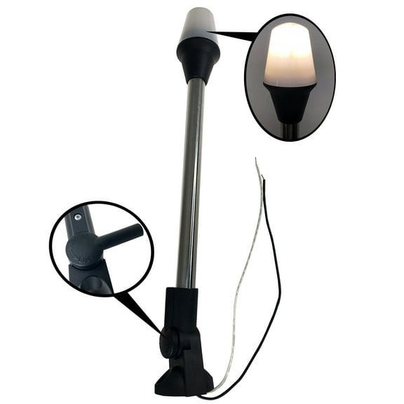 Pactrade Marine Adjustable Pontoon Boat 33 LED 16" H All-Round Anchor Light White