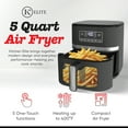thumbnail image 2 of Kitchen Elite 5 Qt Large Digital Air Fryer, Kitchen Countertop Nonstick Basket Oven, Black, 2 of 7