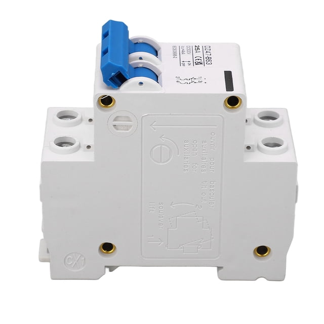 25A DC Mini Disjoncteur 2P 500V Système PV Solaire avec Capacité de Rupture 4000A & Support de Rail DIN