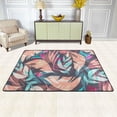 thumbnail image 3 of YFYANG 72"x48" Non-Slip Flannel Carpet Doormat, Living Room Bedroom Office Decorative Area Rugs, Indoor Vintage Spring Floral Patterns Floor Mats, 3 of 7