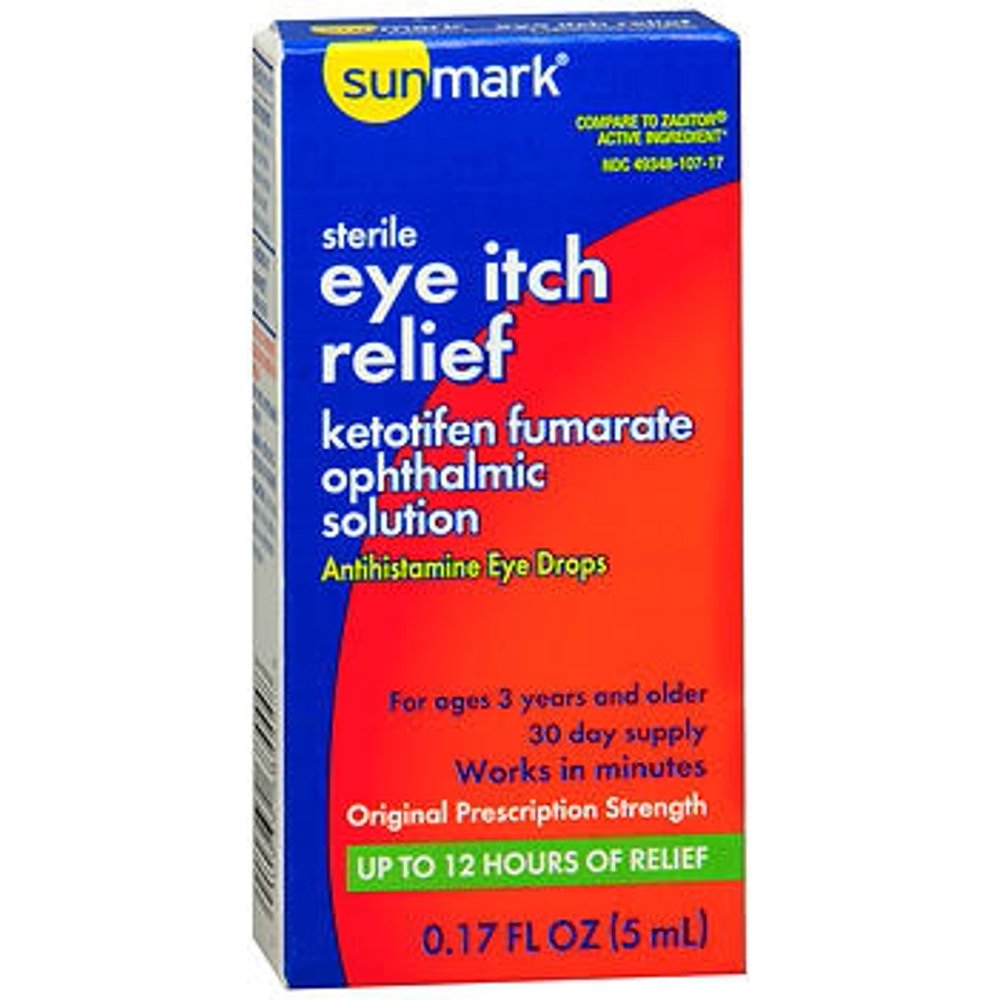 Sunmark Sterile Eye Itch Relief Antihistamine Eye Drops, 0.17 Fl. Oz.