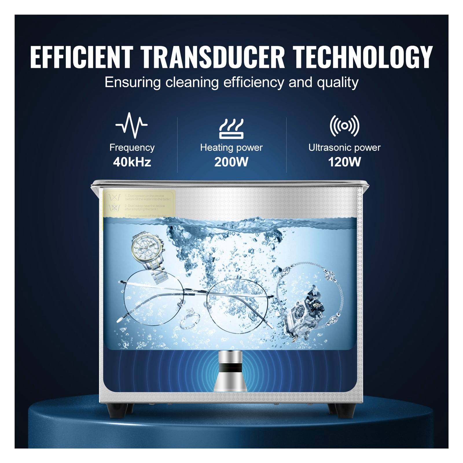 3L Ultrasonic Cleaner Machine Stainless Steel Ultrasonic Cleaning Machine Digital Heater Timer Jewelry Cleaning for Home