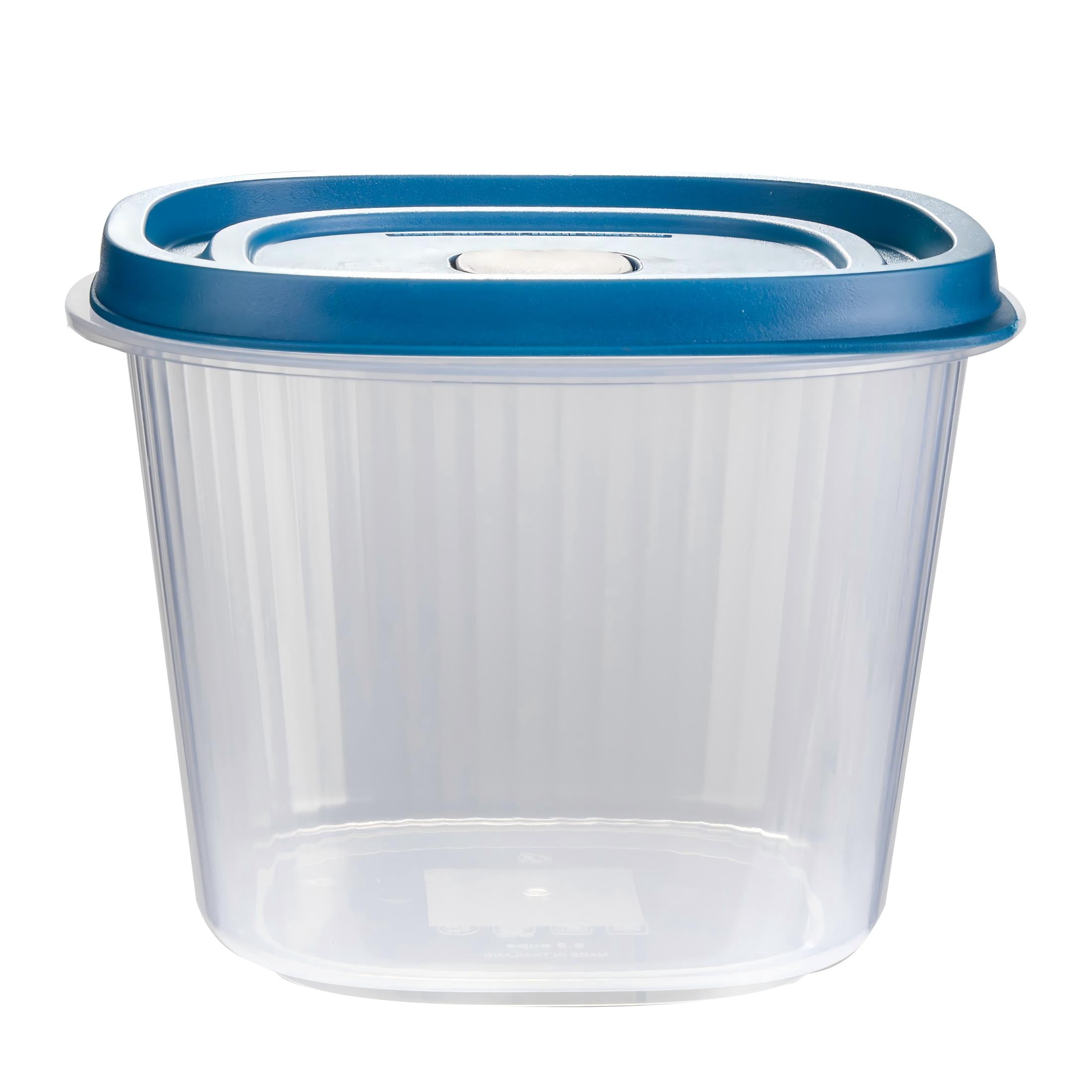 (2 pack) Mainstays Reusable Food Storage Containers, Deep Medium Square, Plastic, 3 Pack with Lids, 8.5 Cups