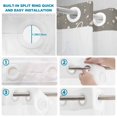 thumbnail image 3 of No Hook Shower Curtain with Built-in Rings - Vintage Merry Christmas Washable Waterproof Fabric Bathroom Curtains for Hotel,Rentals, 72 X 72 Inch Long , Watercolor Snowflakes Owl Red White, 3 of 9
