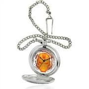 Marvel Tony Stark Men's Silver Pocket Watch, Silver Chain