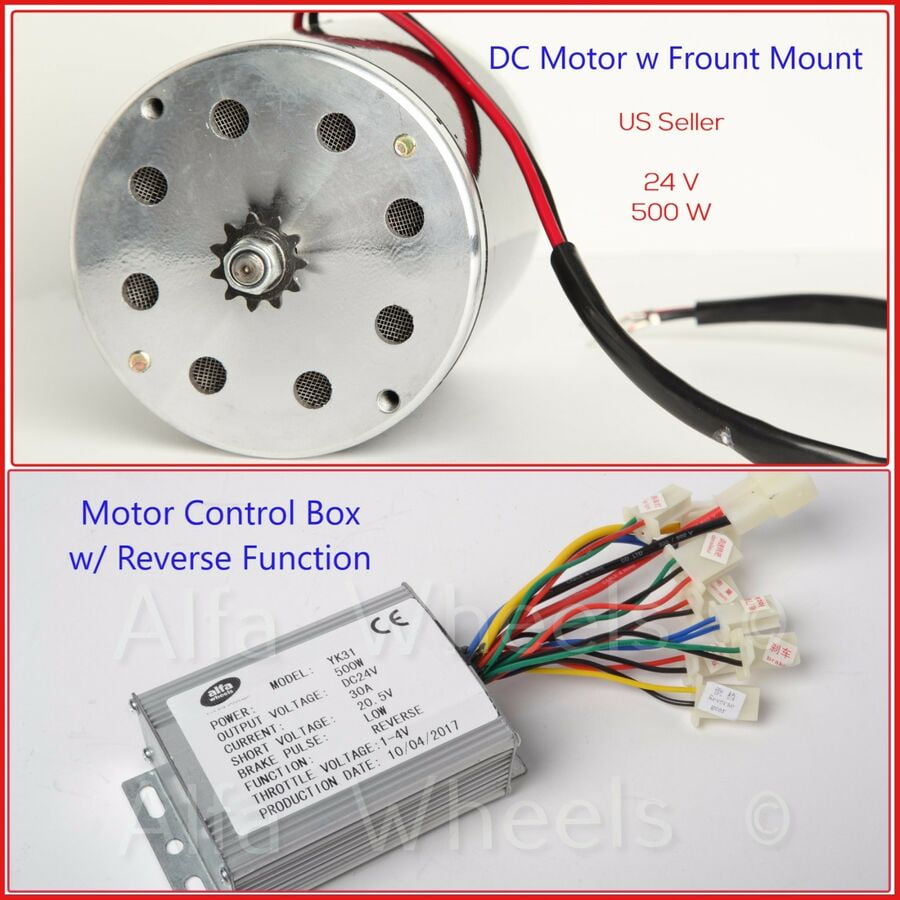 Buy 500W 24V DC Electric Motor kit w Reverse Control box f GoKart Trike