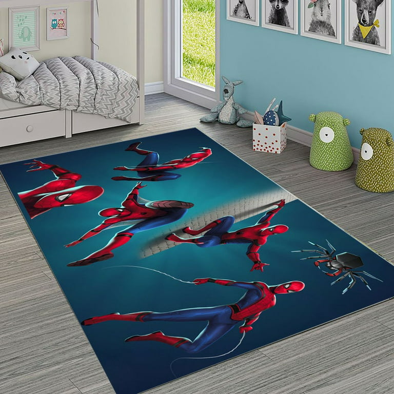 Spider-man Area Rugs Living Room Carpets Bedroom Quick Dry Floor Mats Home  Decor