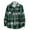 ZZGreen10, variant on Mens Casual Button Down Shirts Plaid Printed Autumn Winter Long Sleeved Lapel Mans Clothing Dress Shirt Holiday Wear