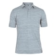 thumbnail image 1 of Monterey Club Men's Heather Stripe Tailored Collar Golf Polo Shirt #1280, 1 of 2