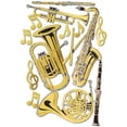 thumbnail image 3 of Beistle 55567 15-Pack Gold Foil Musical Instrument Cutouts Party Decorations, 17-Inch-23-1/2-Inch, 3 of 3