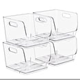 thumbnail image 2 of Sorbus Medium Clear Stackable Square Storage Bins, Open Front Acrylic Pantry Organizer, 4-Pack, 2 of 12