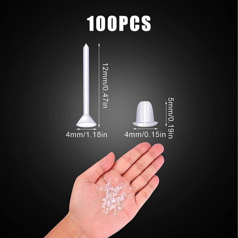 100pairs Plastic Transparent Earrings, Earring Protectors