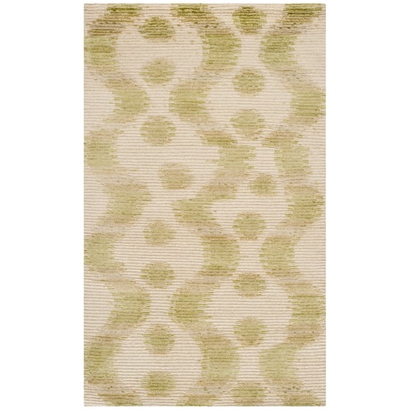 Martha Stewart Ikat Marsh Ginkgo Rug - Rug Size: 5'6" x 8'6"