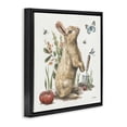 thumbnail image 3 of Stupell Industries Shabby Chic Garden Patch Rabbit Black Floating Frame Canvas Art, 18 x 18, by Leslie Trimbach, 3 of 8